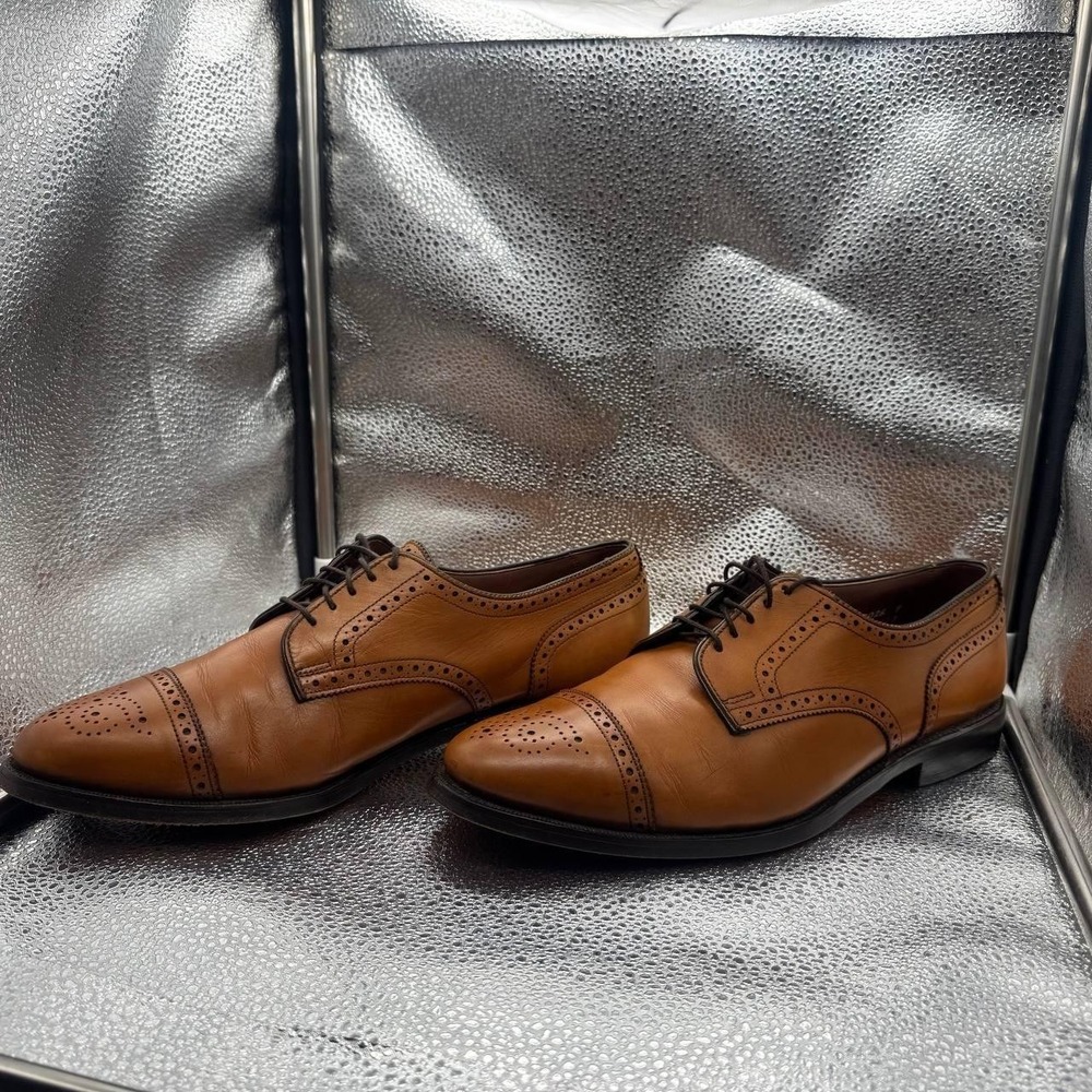 Allen Edmonds Sanford 5267 Walnut Brown Leather Cap Toe Derby Shoes Men 10.5 USA - Picture 8 of 14